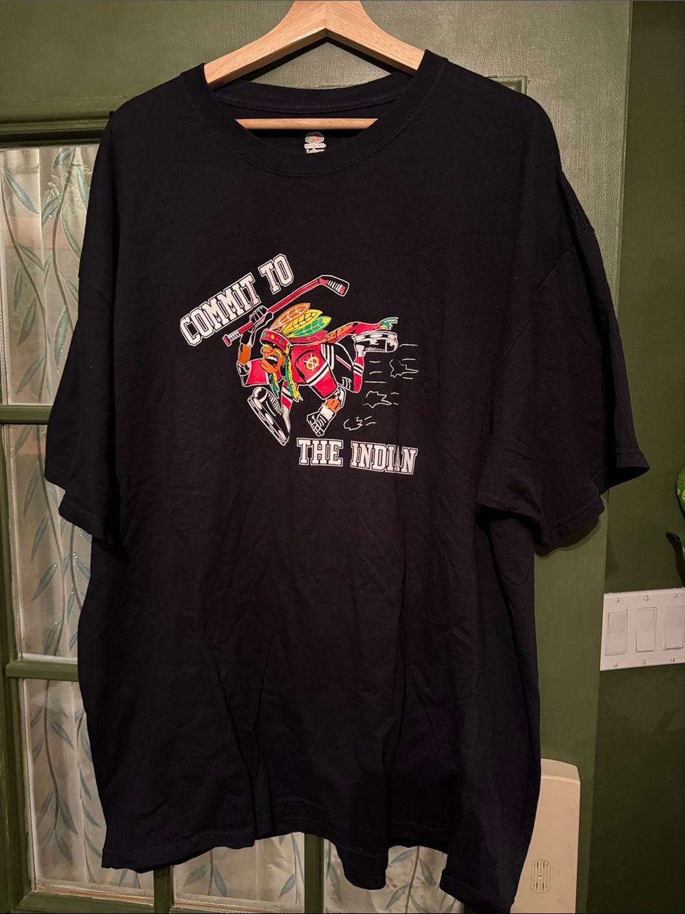 Vintage Chicago Blackhawks Commit To The Indian graphic tee NHL